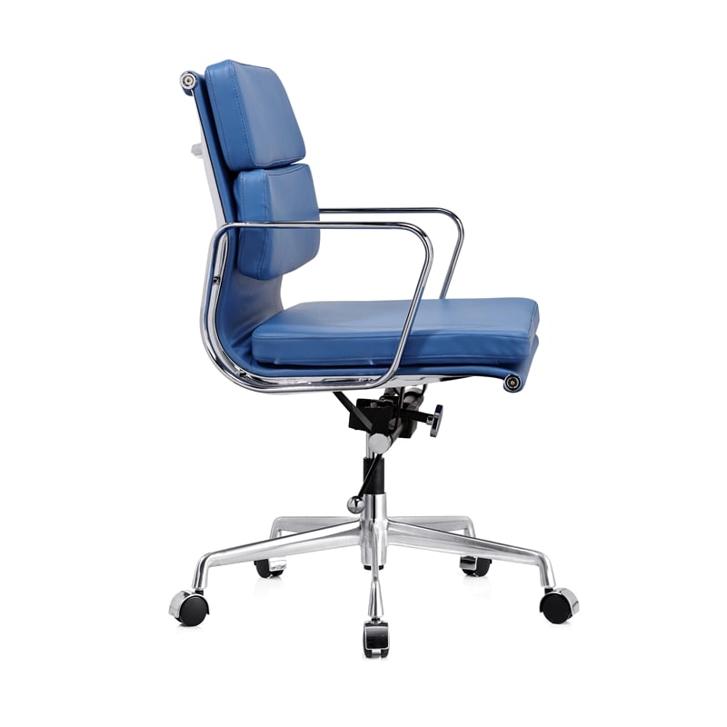 Plata Import Soft Double Padded Management Office Chair In Blue