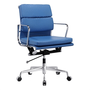 plata import soft double padded management office chair in blue