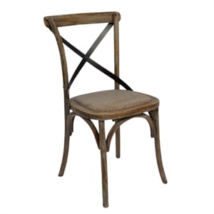 Plata Import Hillenbrand Black Cross Back Side Dining Chair (Set of 2)