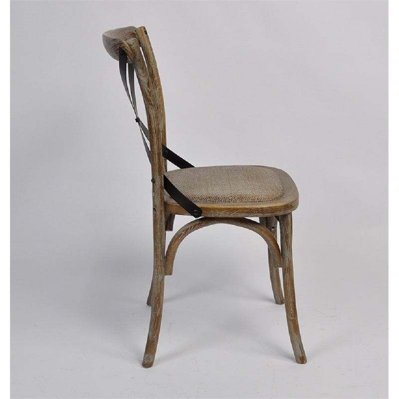 Plata Import Hillenbrand Black Cross Back Side Dining Chair (Set of 2)