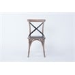 Plata Import Hillenbrand Black & Rattan Cross Back Side Dining Chair (Set of 2)