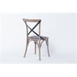 Plata Import Hillenbrand Black & Rattan Cross Back Side Dining Chair (Set of 2)