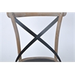 Plata Import Hillenbrand Black & Rattan Cross Back Side Dining Chair (Set of 2)