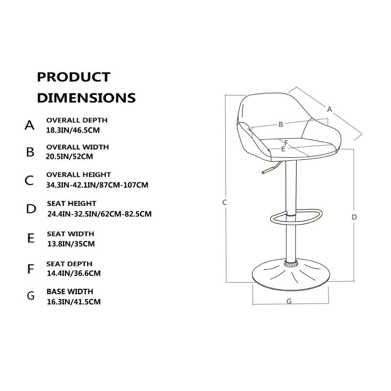 Plata Import Bodeaux Swivel Adjustable Height Bar Stool in Navy (Set of 2)