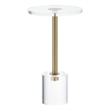 Plata Import Clear Plastic/Acrylic Martini End Table with Gold Accents