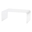 Modern & Minimalist Clear Acrylic Waterfall Coffee Table - 39 in Wide