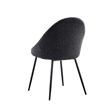 Lara Boucle Upholstered Dining Chair Black legs (Set of 2)