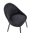 Lara Boucle Upholstered Dining Chair Black legs (Set of 2)