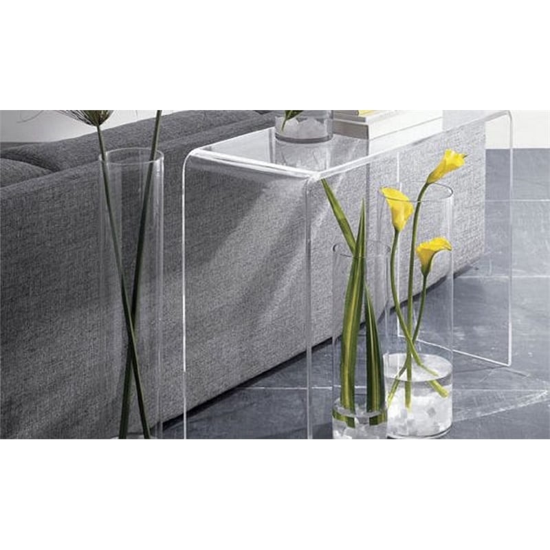 Lucite Clear Acrylic Morrigan  Console Table