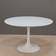 Modern Round White lacquer Lippa Dining Table 60 inch