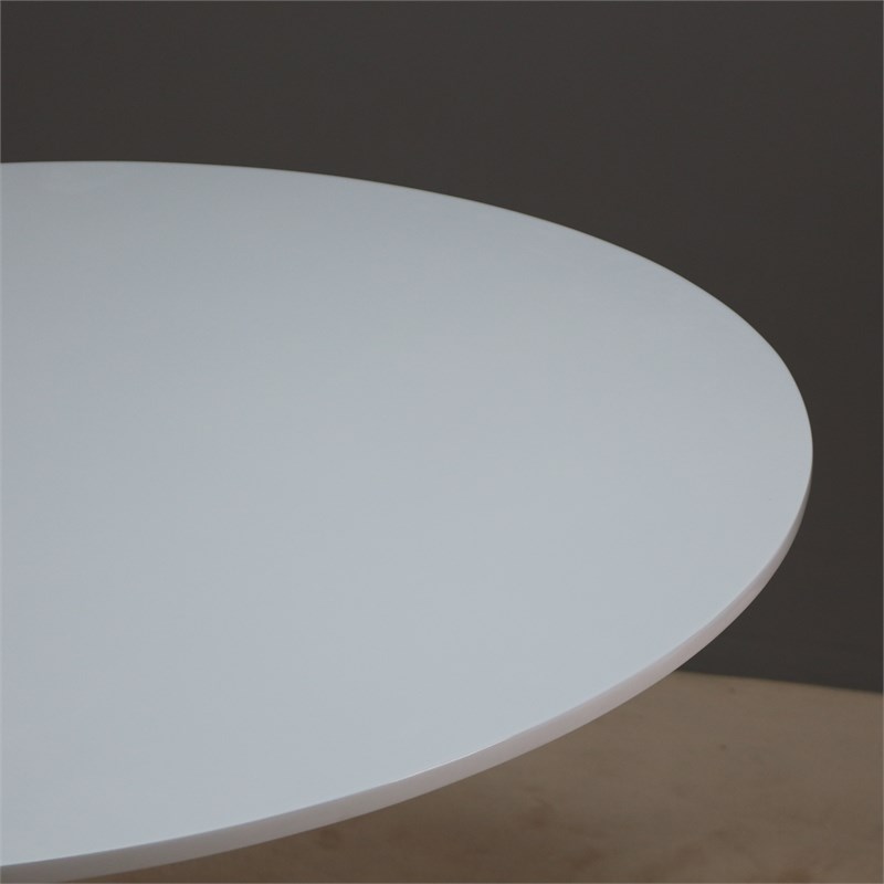 Lippa Round MDF Top Metal Base 48 Inch Dining Table