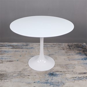 Lippa Round MDF Top Metal Base 43 Inch Dining Table