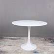Lippa Round MDF Top Metal Base 43 Inch Dining Table