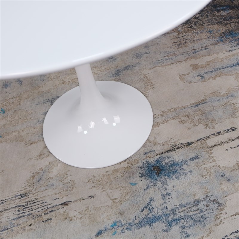Lippa Round MDF Top Metal Base 43 Inch Dining Table