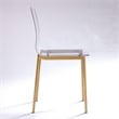Clear Acrylic Chiaro Dining Chair with Silver Legs (Set of 2)