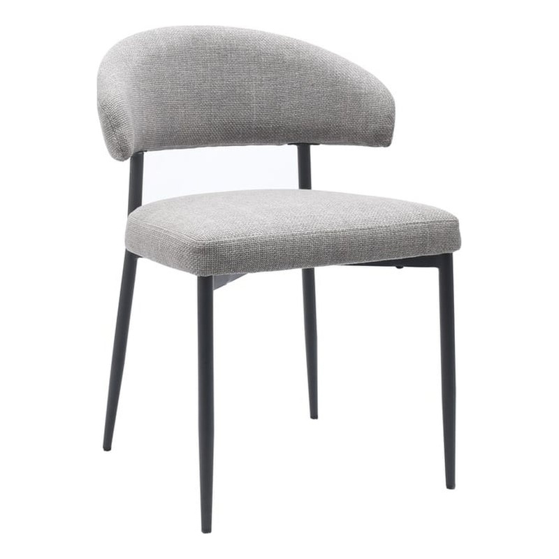 Cerneta armless Fabric Upholstered Dining Chair (Set of 2) in Grey