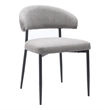 Cerneta armless Fabric Upholstered Dining Chair (Set of 2) in Grey