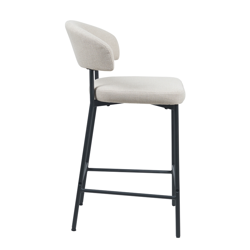 Renny Fabric Counter Height Stool (Set of 2) - Beige