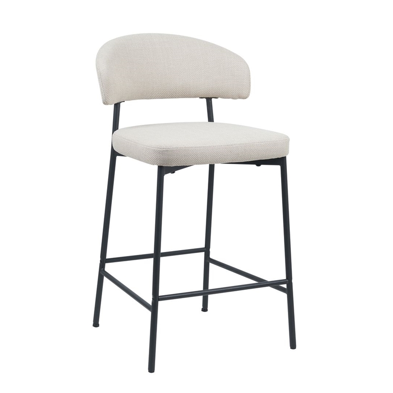 Renny Fabric Counter Height Stool (Set of 2) - Beige