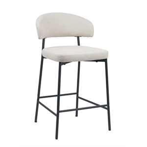 Renny Fabric Counter Height Stool (Set of 2) - Beige