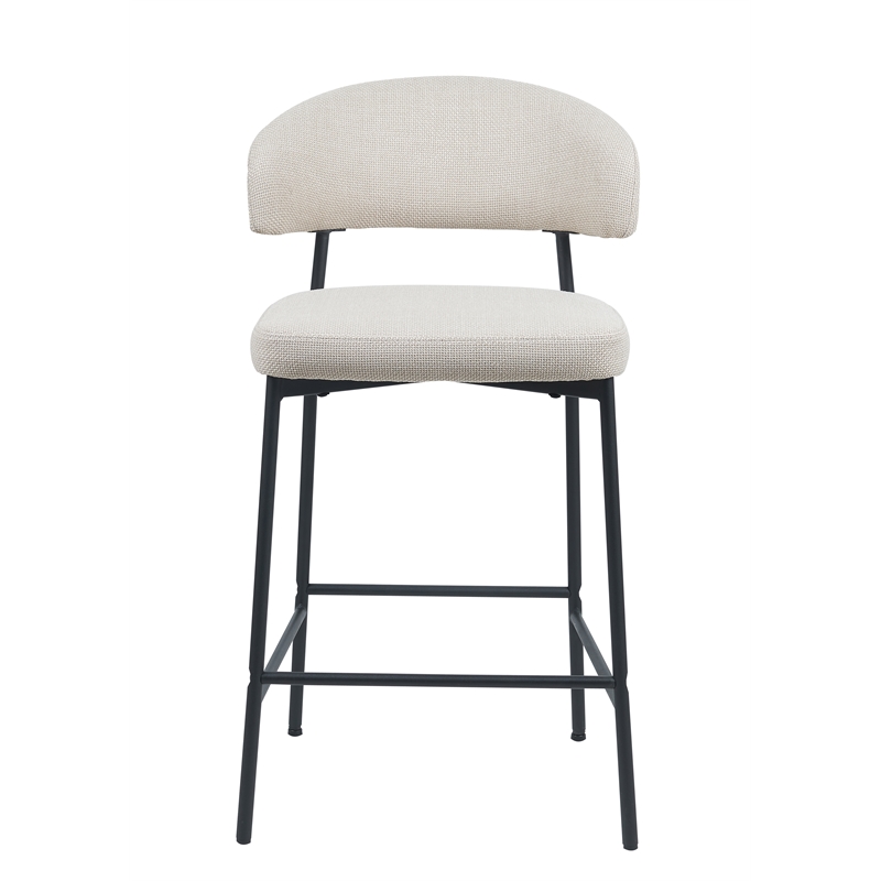 Renny Fabric Counter Height Stool (Set of 2) - Beige