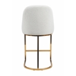 Camardn Boucle Fabric Counter Stool With Gold Metal Legs (Set of 2) Beige