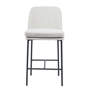 Flomar Fabric Side Counter Stool with Metal leg ( Set Of 2) Beige
