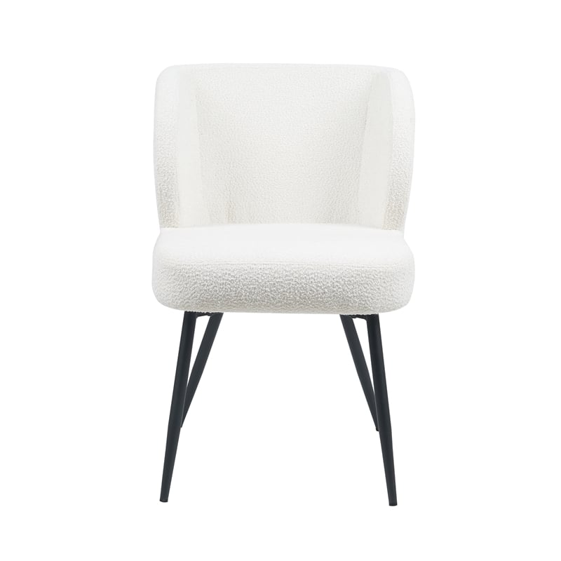 Eleonora Modern Fabric Boucle Dining Chair (Set of 2) In White