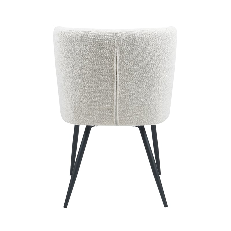 Eleonora Modern Fabric Boucle Dining Chair (Set of 2) In White