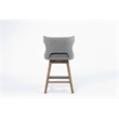 Delmaria Fabric Wingback Foot rest  26-inch Swivel Counter Stool In Gray
