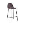 Rosana Upholstered Faux Leather 30 Inch Bar stool In Brown (Set of 2)