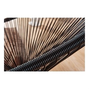 Roja Outdoor Vinyl Acapulco Patio Chair With Metal legs In Black