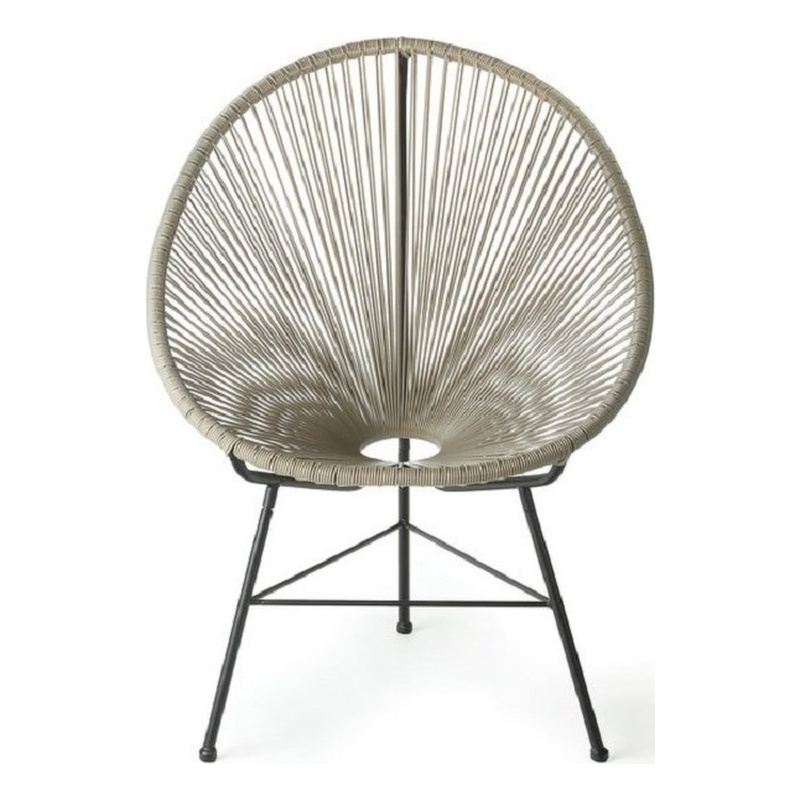 Dienna Outdoor Acapulco patio Vinyl Side chair In Gray