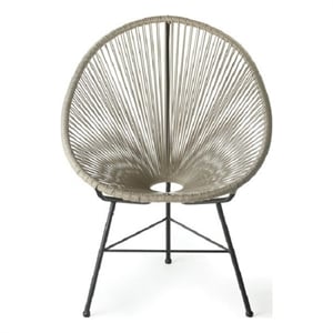 Dienna Outdoor Acapulco patio Vinyl Side chair In Gray