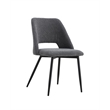 Snowflake Boucle Upholstery Dining Chair in Gray (set of 2)
