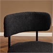 Helena Boucle Fabric Upholstered Dining Chair In Black (Set of 2)