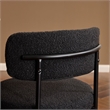 Helena Boucle Fabric Upholstered Dining Chair In Black (Set of 2)