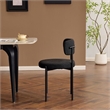 Helena Boucle Fabric Upholstered Dining Chair In Black (Set of 2)