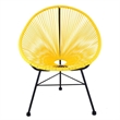 Outdoor Vinyl Acapulco Patio Chair With Black Frame In Yellow