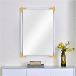 Plata Import Malik Acrylic Gold Rectangular Wall Mirror