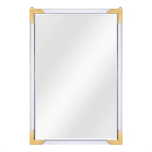 Plata Import Malik Acrylic Gold Rectangular Wall Mirror