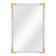 Plata Import Malik Acrylic Gold Rectangular Wall Mirror