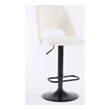 Edwin Swivel Upholstered Adjustable Height Bar Stool (Set of 2)