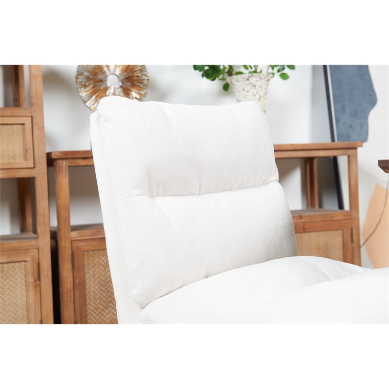 Plata Import Marlow Dining Chair in White Fabric (Set of 2)