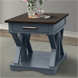 Parker House Americana Modern Wood End Table in Denim Blue/Gray