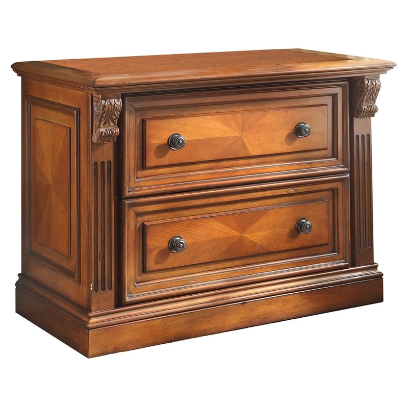 Parker House 2 Drawers Lateral Brown Wood Filing Cabinet Easy Assembly