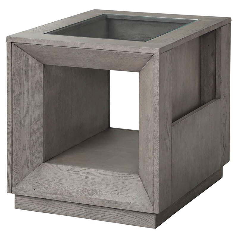 Parker House Pure Modern Oak Veneer End Table in Moonstone Finish