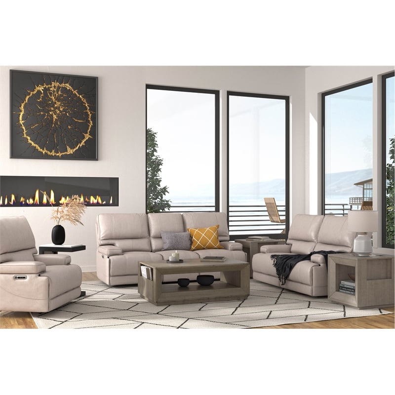 Parker House Pure Modern Oak Veneer End Table in Moonstone Finish