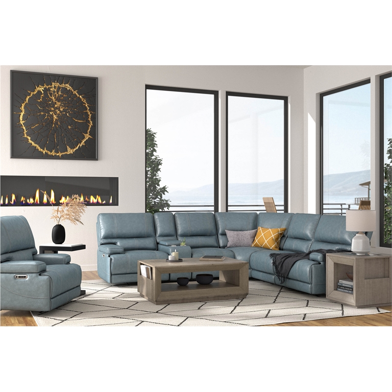Parker House Pure Modern Oak Veneer End Table in Moonstone Finish