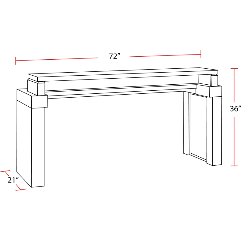 Parker House Pure Modern Wood Everywhere Console in Moonstone